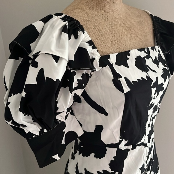 Christopher John Rogers x Target Floral Puff Sleeve Faux Wrap Dress Size 4 NEW! - Picture 6 of 11